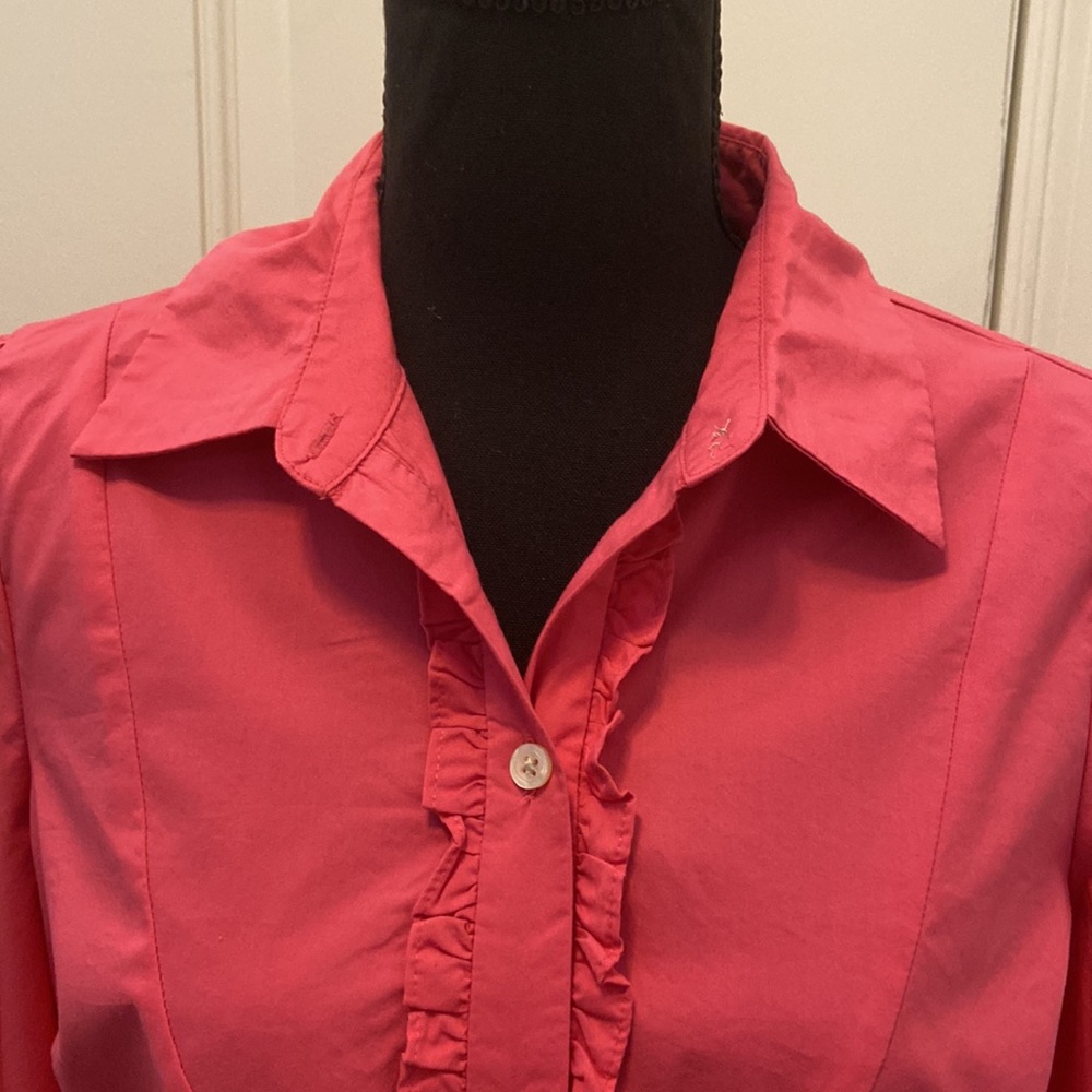 Old Navy - Women’s Button Down with Ruffle Accent Blouse - Picture 3 of 7